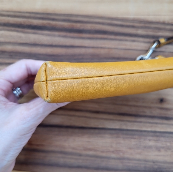 Coach Tan Leather Wristlet with Removable Strap - Picture 6 of 10